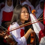 Woman playing violin