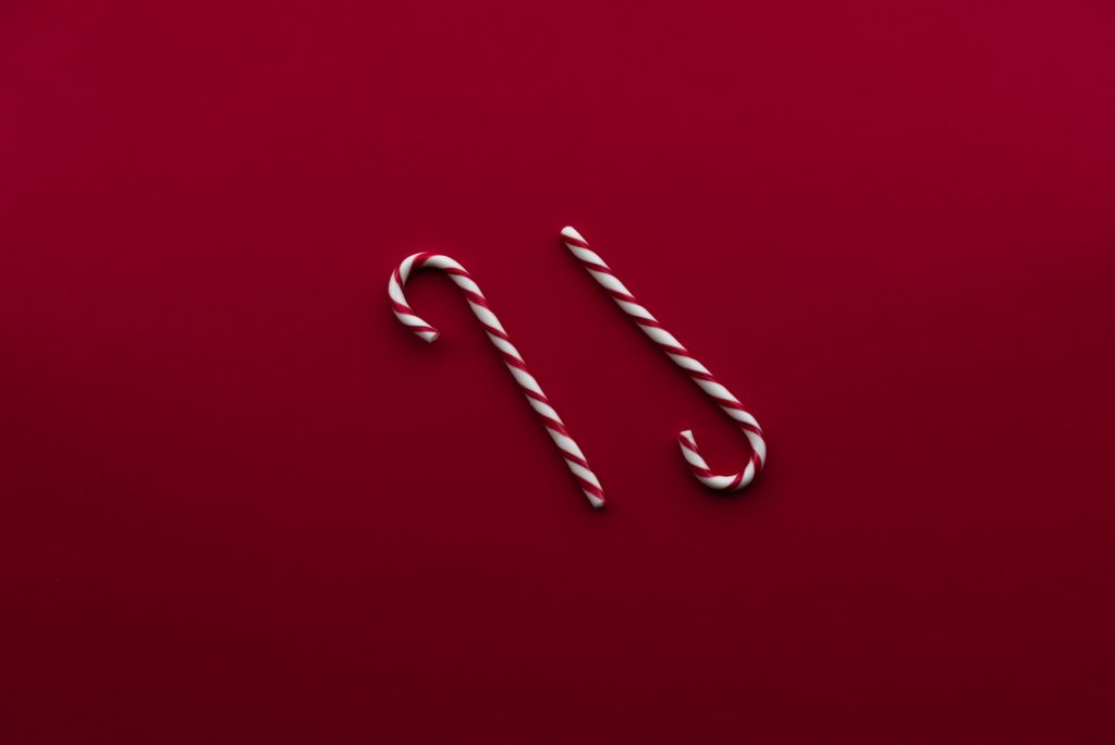 Two candy canes