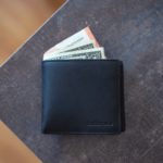 Black leather wallet